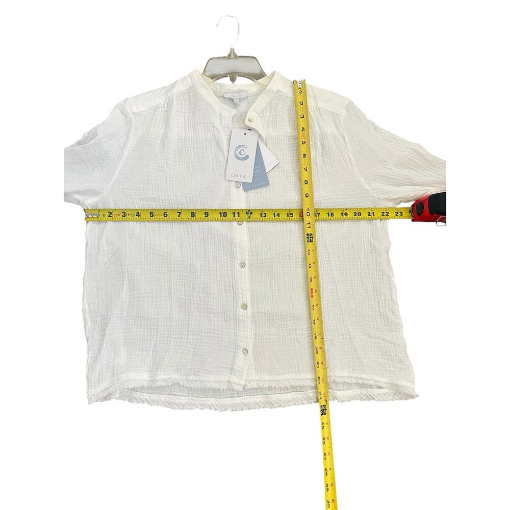 Johnny Was Gauze Peasant Top white size small - Picture 6 of 9